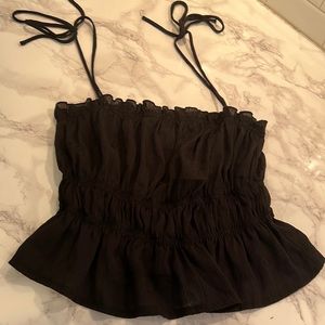 Light Cropped Black Cami